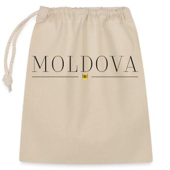 Moldawien T-Shirt: Eleganz aus dem Osten - Verschließbarer Geschenkbeutel aus Baumwolle (25x30cm) - Natur - Vorne