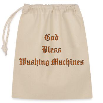 GodBlessMachines à laver - Sac cadeau en coton avec cordon (25 x 30 cm) - nature - Devant