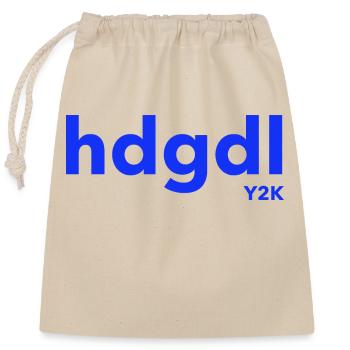 hdgdl hab dich ganz doll lieb Jahr2000 Y2K blau - Verschließbarer Geschenkbeutel aus Baumwolle (25x30cm) - Natur - Vorne