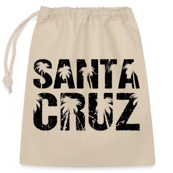 Santa Cruz Palm Surfer - Closable cotton gift bag (25x30cm) - nature - Front