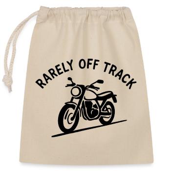 rarely off track motorcycle - Verschließbarer Geschenkbeutel aus Baumwolle (25x30cm) - Natur - Vorne