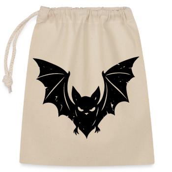 Nachtfledermaus Silhouette Halloween - Verschließbarer Geschenkbeutel aus Baumwolle (25x30cm) - Natur - Vorne