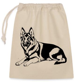 Schäferhund Hunde T-shirt Geschenk - Verschließbarer Geschenkbeutel aus Baumwolle (25x30cm) - Natur - Vorne