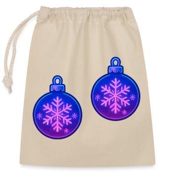 Ornement en forme de flocon de neige pour le Bal de Noël - Sac cadeau en coton avec cordon (25 x 30 cm) - nature - Devant