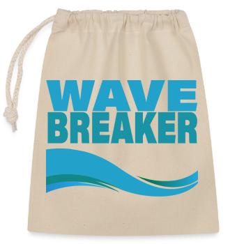 WAVE BREAKER - Verschließbarer Geschenkbeutel aus Baumwolle (25x30cm) - Natur - Vorne