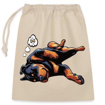 Rottweiler Propriétaire de Rottweiler Lovers - Sac cadeau en coton avec cordon (25 x 30 cm) - nature - Devant