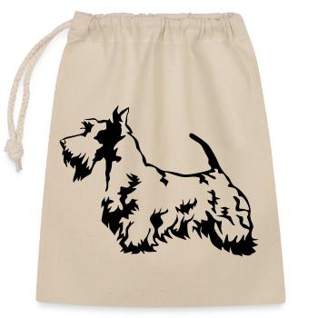 Terrier écossais - Sac cadeau en coton avec cordon (25 x 30 cm) - nature - Devant