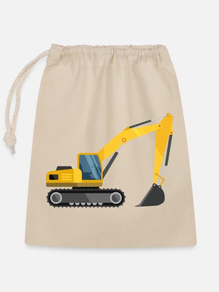 Bagger - Verschließbarer Geschenkbeutel aus Baumwolle (25x30cm) - Natur