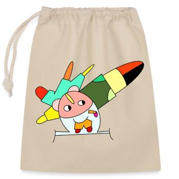 Une classe à part - Sac cadeau en coton avec cordon (25 x 30 cm) - nature - Devant