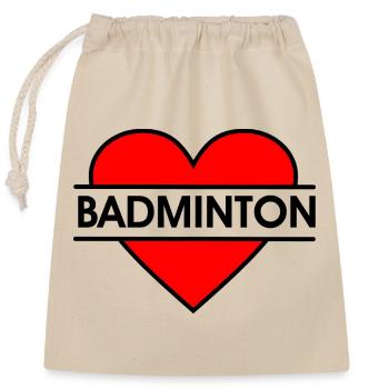 Badminton 35 - Verschließbarer Geschenkbeutel aus Baumwolle (25x30cm) - Natur - Vorne