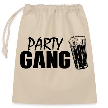 Gang de fête - Sac cadeau en coton avec cordon (25 x 30 cm) - nature - Devant