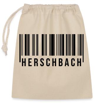 Herschbach Westerwald - Verschließbarer Geschenkbeutel aus Baumwolle (25x30cm) - Natur - Vorne
