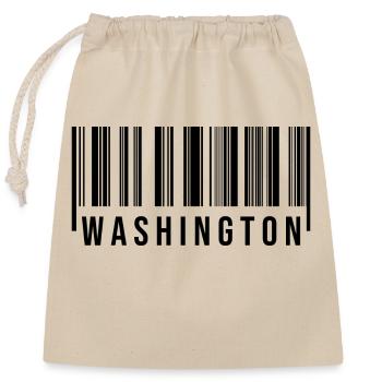 Code-barres de Washington - Sac cadeau en coton avec cordon (25 x 30 cm) - nature - Devant