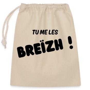 cadeau homme, humour Breton, t-shirt humoristique - Sac cadeau en coton avec cordon (25 x 30 cm) - nature - Devant