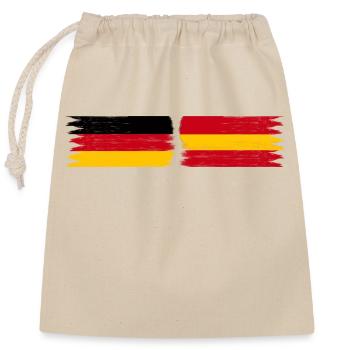 Germany Spain Flag - Closable cotton gift bag (25x30cm) - nature - Front