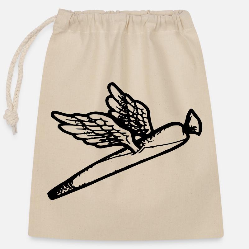 We fly so High - Closable cotton gift bag (25x30cm) - nature