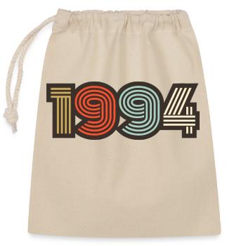 1994 rétro vintage - Sac cadeau en coton avec cordon (25 x 30 cm) - nature - Devant
