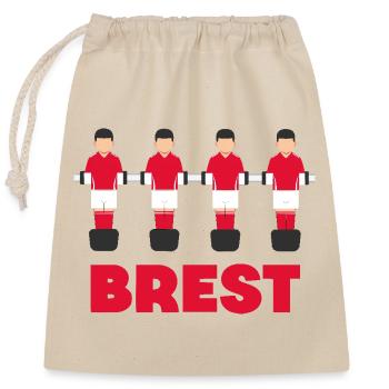 Brest - Closable cotton gift bag (25x30cm) - nature - Front