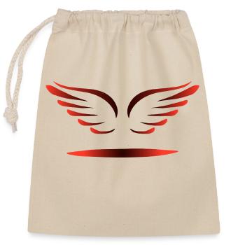 AILES ANGÉLISÉES - Sac cadeau en coton avec cordon (25 x 30 cm) - nature - Devant