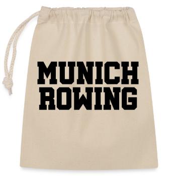 Munich Rowing - Rudern - Ruderer - Ruderin - Münch - Verschließbarer Geschenkbeutel aus Baumwolle (25x30cm) - Natur - Vorne