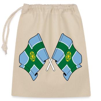 Drapeaux du Derbyshire croisés - Sac cadeau en coton avec cordon (25 x 30 cm) - nature - Devant