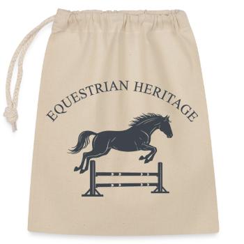 Reiter-Heritage-Sprung - Verschließbarer Geschenkbeutel aus Baumwolle (25x30cm) - Natur - Vorne