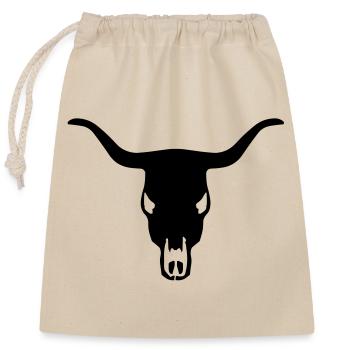 BULL SKULL - Sac cadeau en coton avec cordon (25 x 30 cm) - nature - Devant
