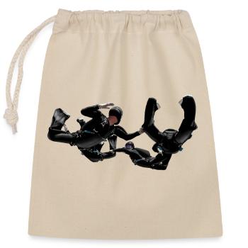 Skydivers - Sac cadeau en coton avec cordon (25 x 30 cm) - nature - Devant