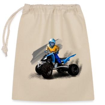 quad - Sac cadeau en coton avec cordon (25 x 30 cm) - nature - Devant