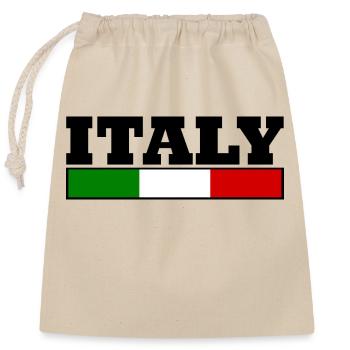 Italy flag - Closable cotton gift bag (25x30cm) - nature - Front