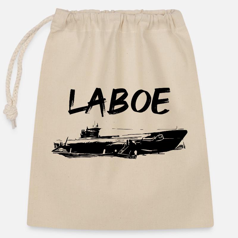 Laboe sous-marin - Sac cadeau en coton avec cordon (25 x 30 cm) - nature