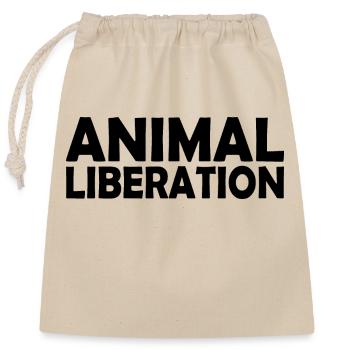 Animal liberation - Verschließbarer Geschenkbeutel aus Baumwolle (25x30cm) - Natur - Vorne