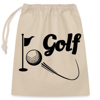 Golf 2 - Sac cadeau en coton avec cordon (25 x 30 cm) - nature - Devant