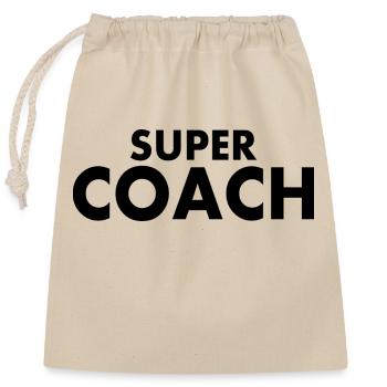 coach - Sac cadeau en coton avec cordon (25 x 30 cm) - nature - Devant