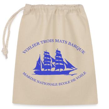 MARINE-SEGELSCHULE CREA L. RUNEMBERG - Verschließbarer Geschenkbeutel aus Baumwolle (25x30cm) - Natur - Vorne