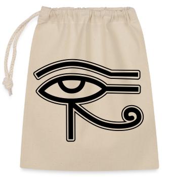 Auge Horus Ägypten - Verschließbarer Geschenkbeutel aus Baumwolle (25x30cm) - Natur - Vorne