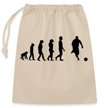 Football évolution - Sac cadeau en coton avec cordon (25 x 30 cm) - nature - Devant