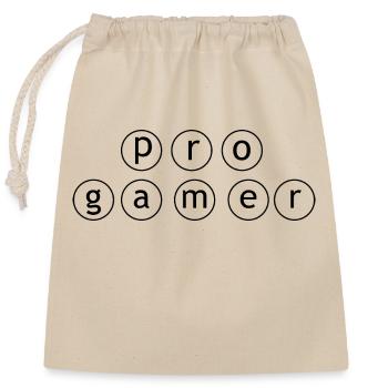 Game Gaming PC - Verschließbarer Geschenkbeutel aus Baumwolle (25x30cm) - Natur - Vorne