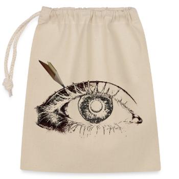 L’œil peint - Sac cadeau en coton avec cordon (25 x 30 cm) - nature - Devant