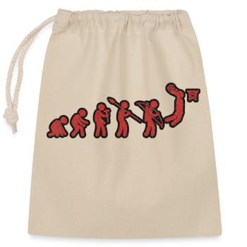 Evolution Basket-ball Rouge Grunge - Sac cadeau en coton avec cordon (25 x 30 cm) - nature - Devant