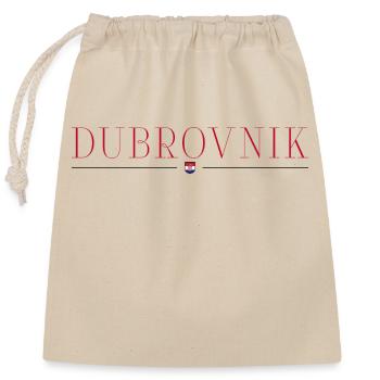 Dubrovnik, Croatia Style Design T-Shirt - Closable cotton gift bag (25x30cm) - nature - Front