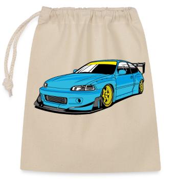 Racing car - Verschließbarer Geschenkbeutel aus Baumwolle (25x30cm) - Natur - Vorne