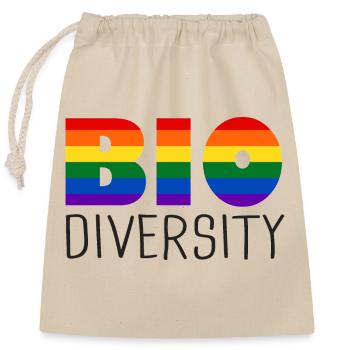 LGBT Bio diversity gay pride love is love LGBTQ - Closable cotton gift bag (25x30cm) - nature - Front