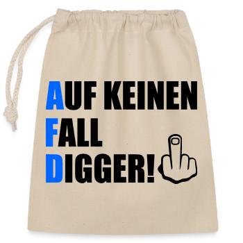Definitely not digga - Closable cotton gift bag (25x30cm) - nature - Front