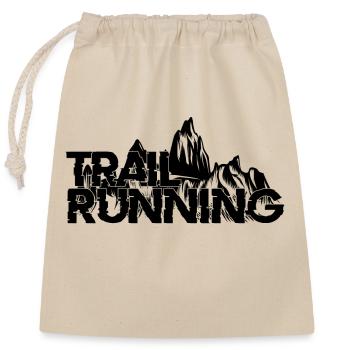 Trail Running Sports - Closable cotton gift bag (25x30cm) - nature - Front