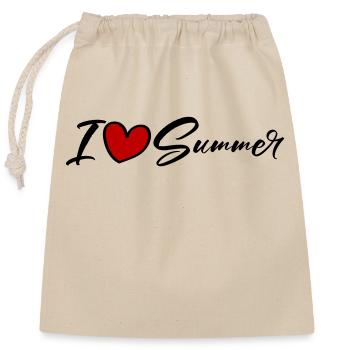 Ich Liebe Sommer - Verschließbarer Geschenkbeutel aus Baumwolle (25x30cm) - Natur - Vorne