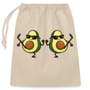avocado karate 2 - Verschließbarer Geschenkbeutel aus Baumwolle (25x30cm) - Natur - Vorne