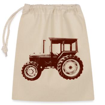 Tractor Builder - Closable cotton gift bag (25x30cm) - nature - Front