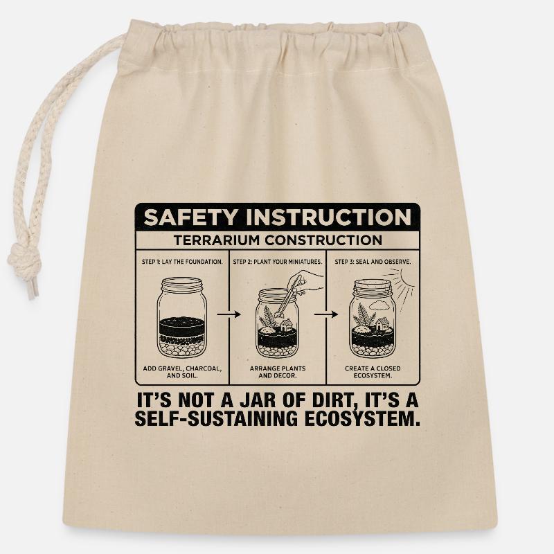 Guide de construction de terrarium : pas juste un bocal de Di - Sac cadeau en coton avec cordon (25 x 30 cm) - nature