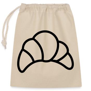 crescent - Closable cotton gift bag (25x30cm) - nature - Front